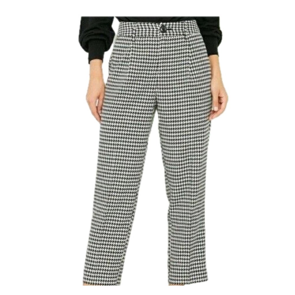 WHO WHAT WEAR HOUNDSTOOTH TROUSERS